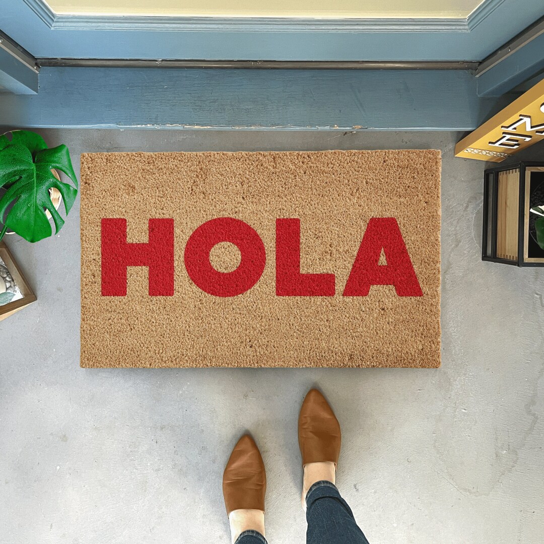 HOLA Doormat, Spanish Doormat, Modern Mat, Front Door Mat, New