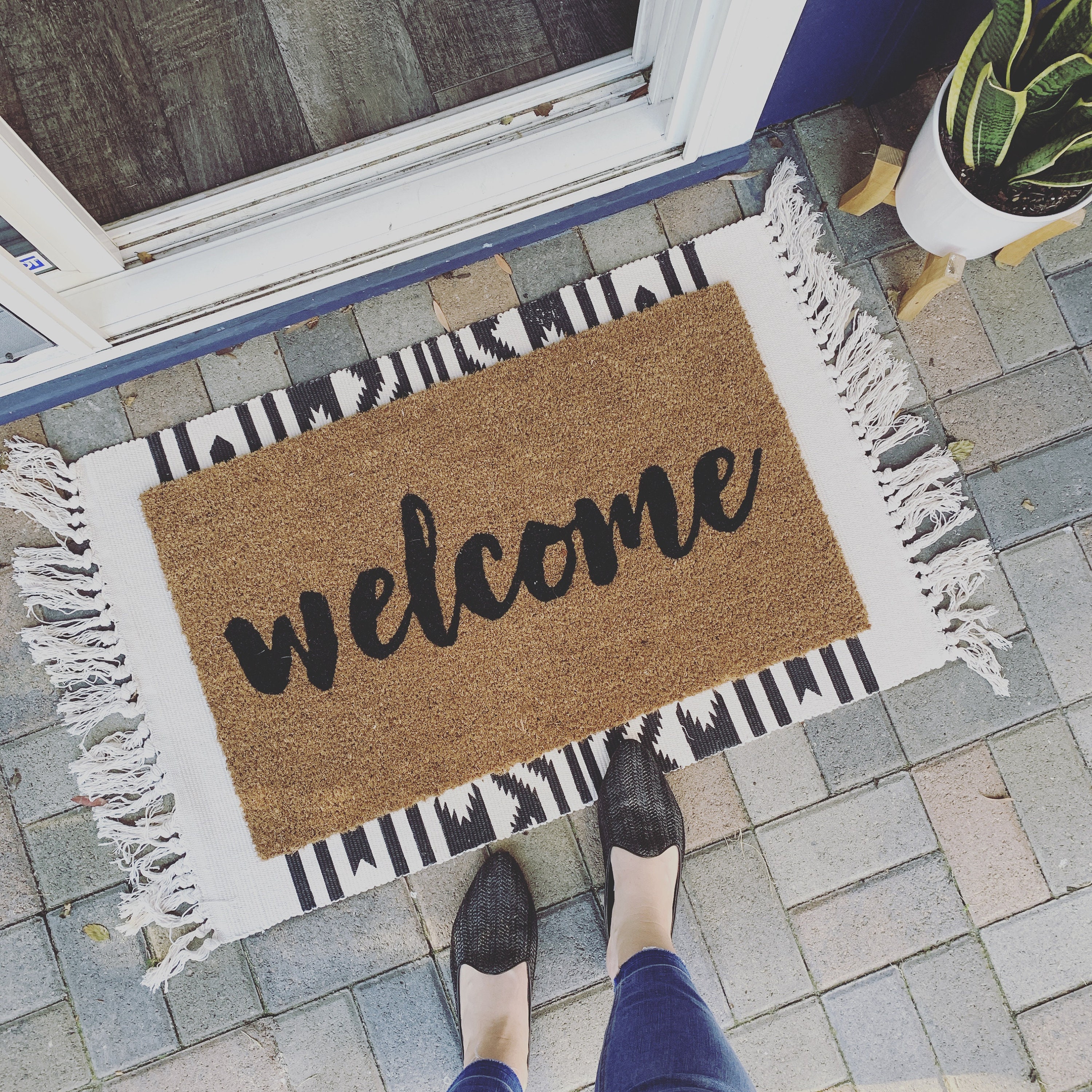 Door Mat, Outdoor Mat, Indoor Mat, Floor Mat, Entry Mat, Housewarming Gift,  Unique Gift, Farmhouse, Rustic, Outdoor Decor, Buffalo Check 