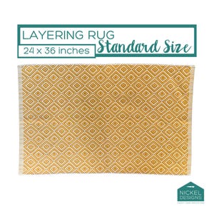 Mustard Pattern Area Rug, Doormat Layering Rug, Scatter Rug for Entryway, Aztec Rug, Modern Doormat Outdoor Entry Rug, Boho Area Rug Mustard