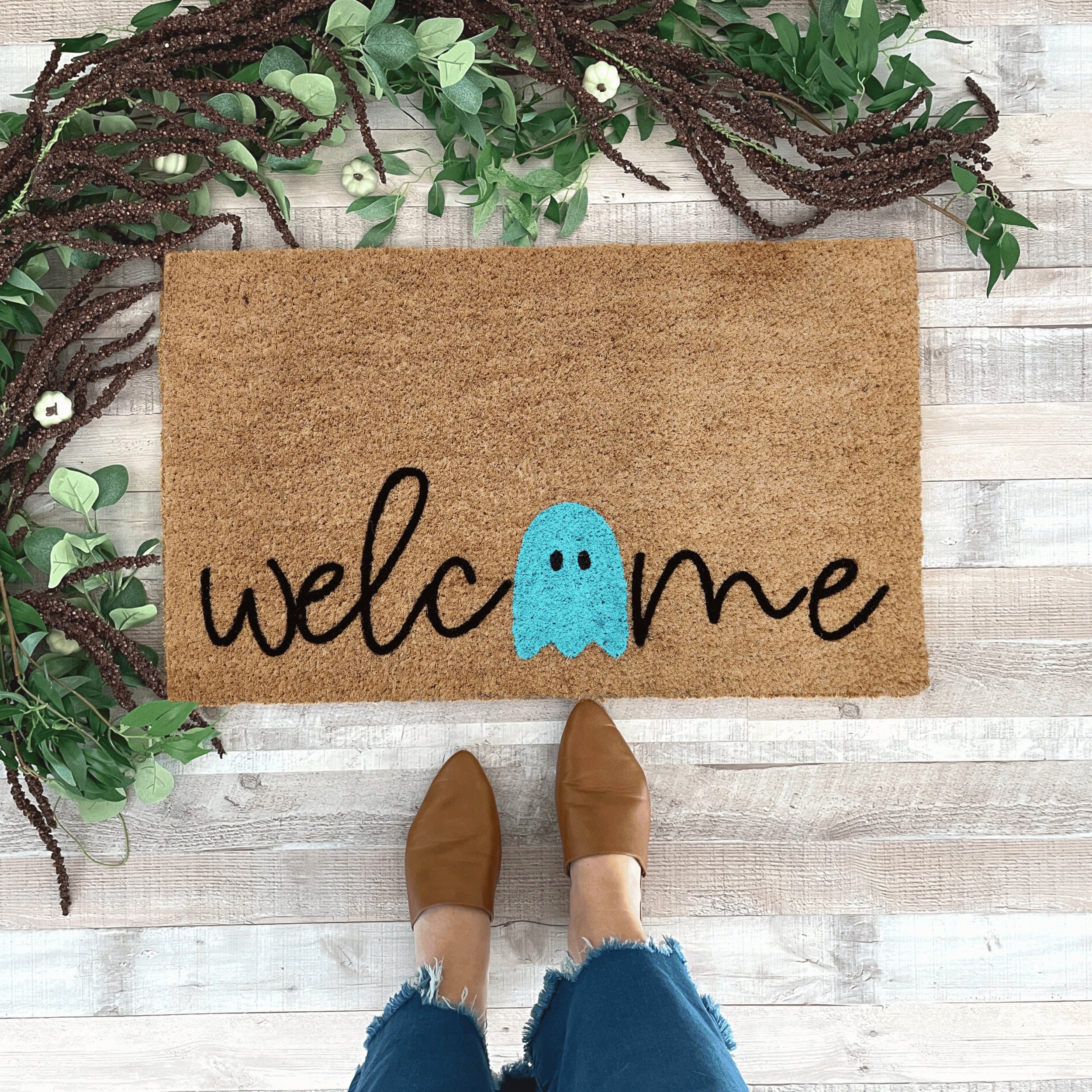 Discover Funny Halloween Front Doormat, Ghost Welcome Doormat