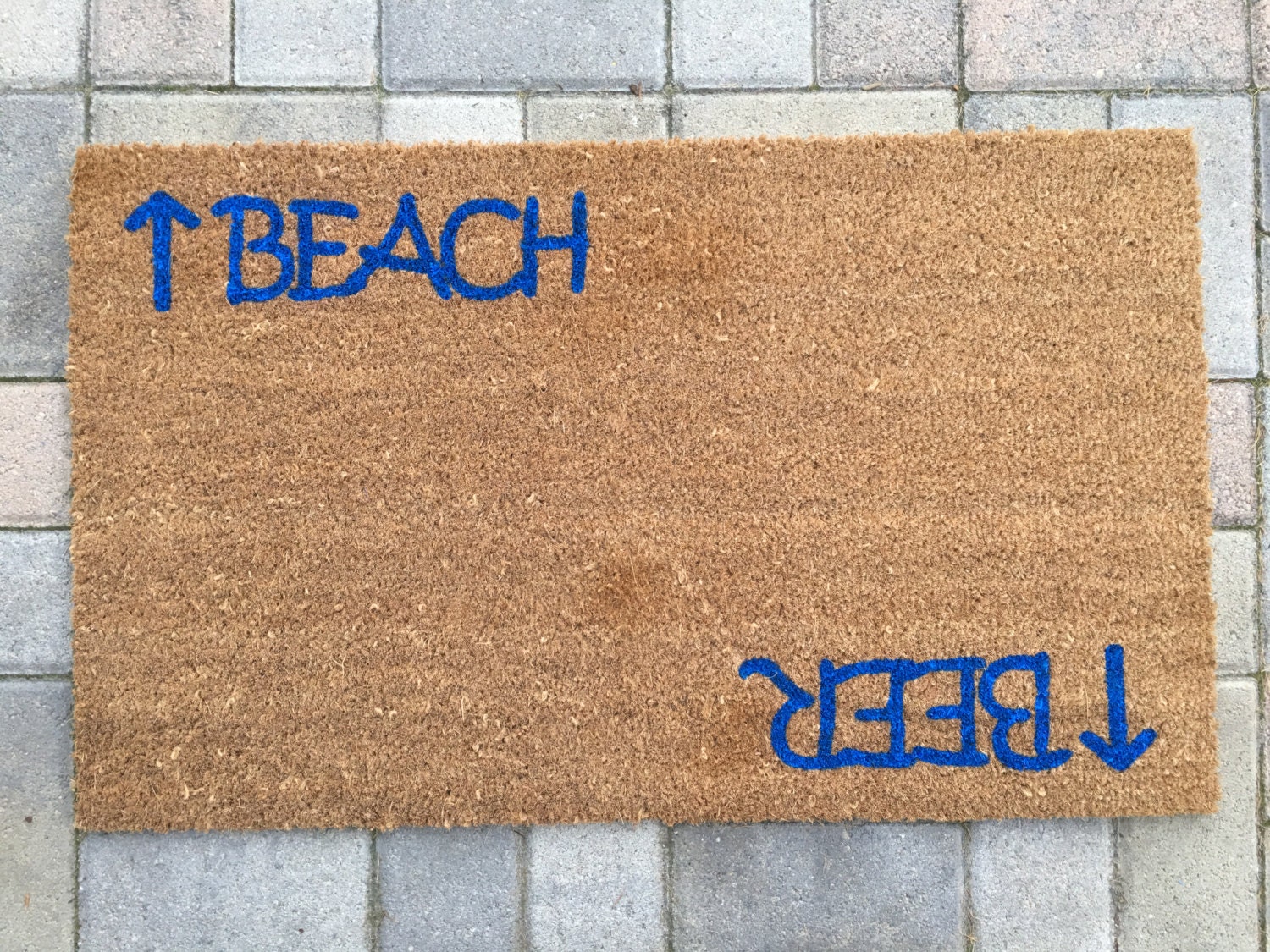 Beer and Beach Doormat / Custom Doormat / Housewarming Gift / Etsy