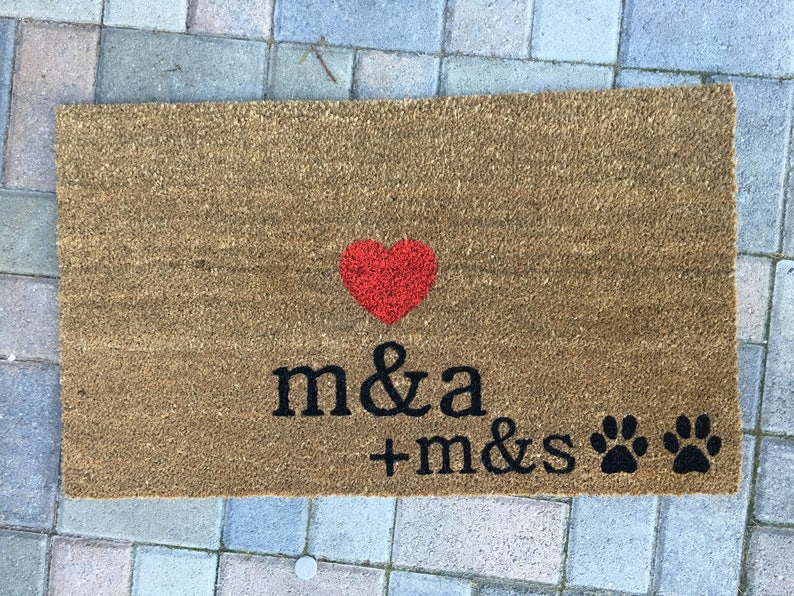 Custom Initials Doormat / Personalized Doormat / Custom Name Etsy