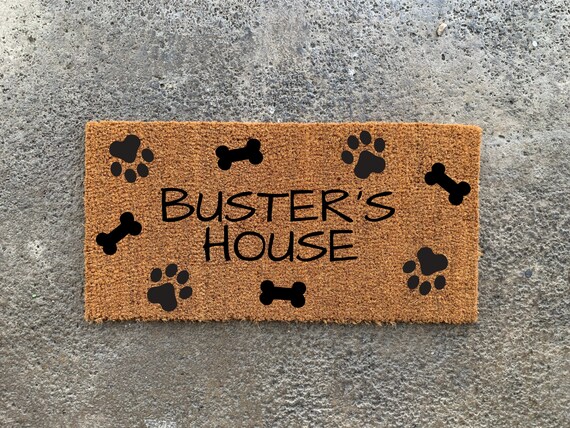 Custom Mini Doormat 24 Inch Small Doormat Monogram Welcome Mat Playhouse Door Mat Personalized Doormat Pet Bowl Rug Dog Doormat