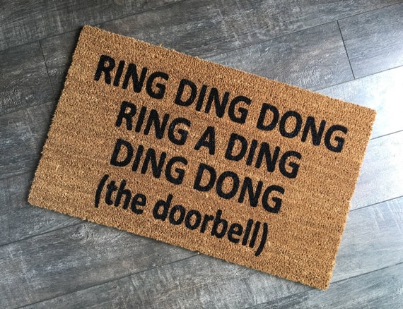 Funny Doormat Rude Welcome Mat Ring Ding Doormat Etsy
