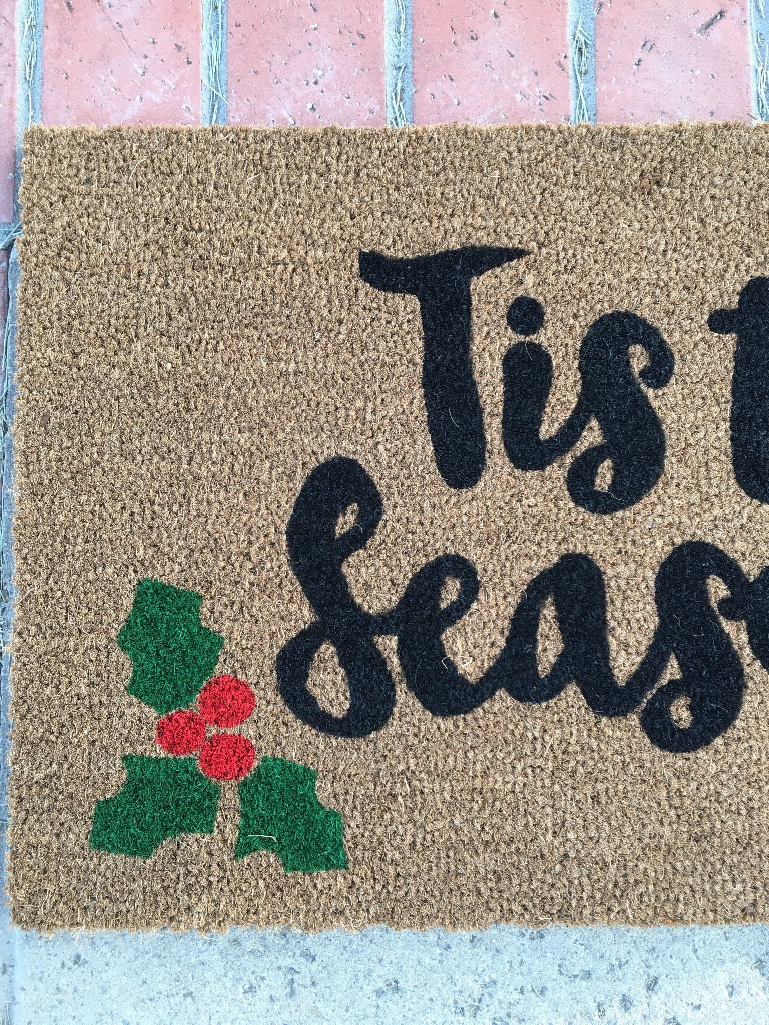 Holiday Doormat / Winter Doormat / Christmas Door Mat / Tis Etsy