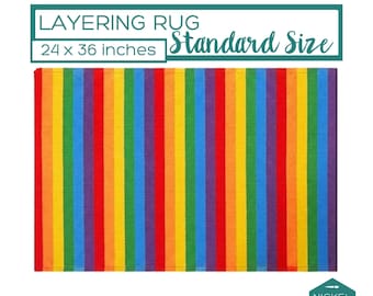 Rainbow Striped Rug, Pride Doormat, Doormat Layering Rug, Accent Rug, Pride Decor for Porch, Layered Doormat, Entryway rug Colorful