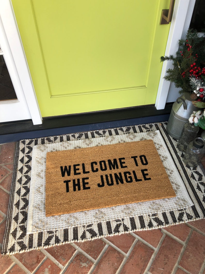 to The Jungle Doormat / Funny Doormat / Dog Etsy