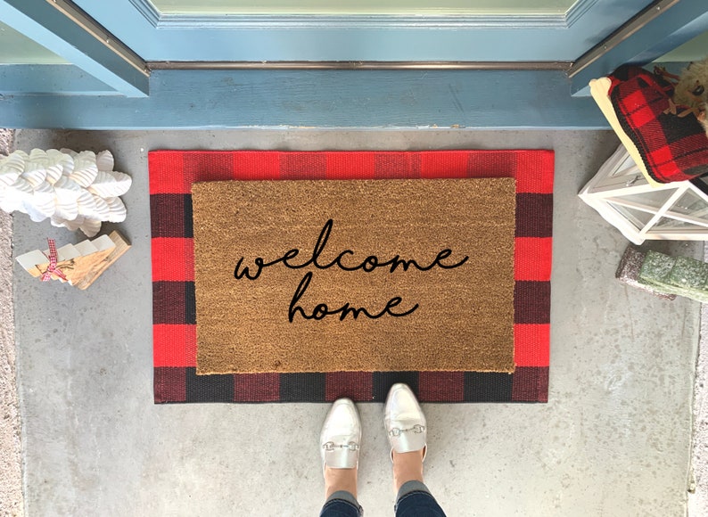 Home Doormat Unique Doormat Front Porch Decor Etsy