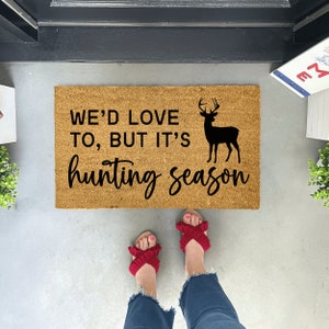 Hunting Gifts, Christmas Gift for Hunter, Hunting Doormat outdoor, Sports Door Mat, Front Door Mat, Hunting gift ideas, Hunting Season Mat
