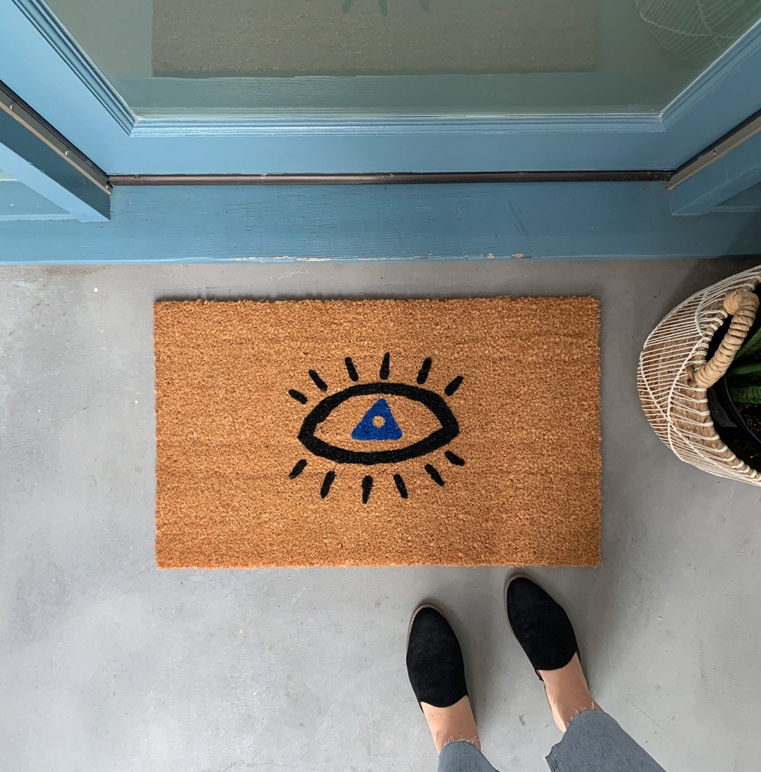 Evil Eye Doormat Boho Doormat Rug Custom Mat Etsy