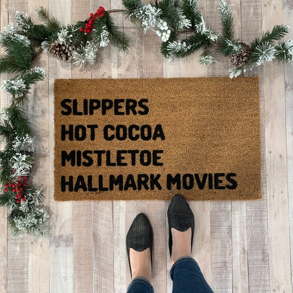 Christmas Doormat, Christmas Decor for Porch, Doormats Funny, Welcome Mat  Funny, Winter Doormat, Door Mats Outdoor, Entryway Rug, Coir Mat 