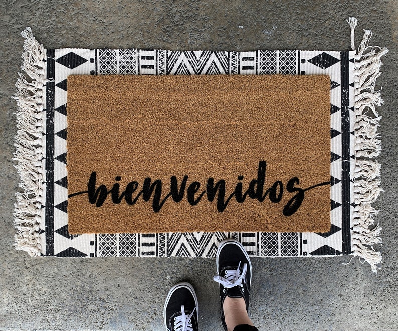 Bienvenidos Doormat Spanish Doormat Funny Doormat Front Etsy