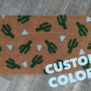 Cactus Plant Doormat / Cactus Decor / Succulent Gift / Custom Doormat / Front Door Mat / Summer Doormat / Modern Doormat / Snake Plant image 5