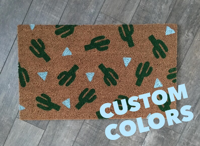 Cactus Plant Doormat / Cactus Decor / Succulent Gift / Custom Doormat / Front Door Mat / Summer Doormat / Modern Doormat / Snake Plant image 5