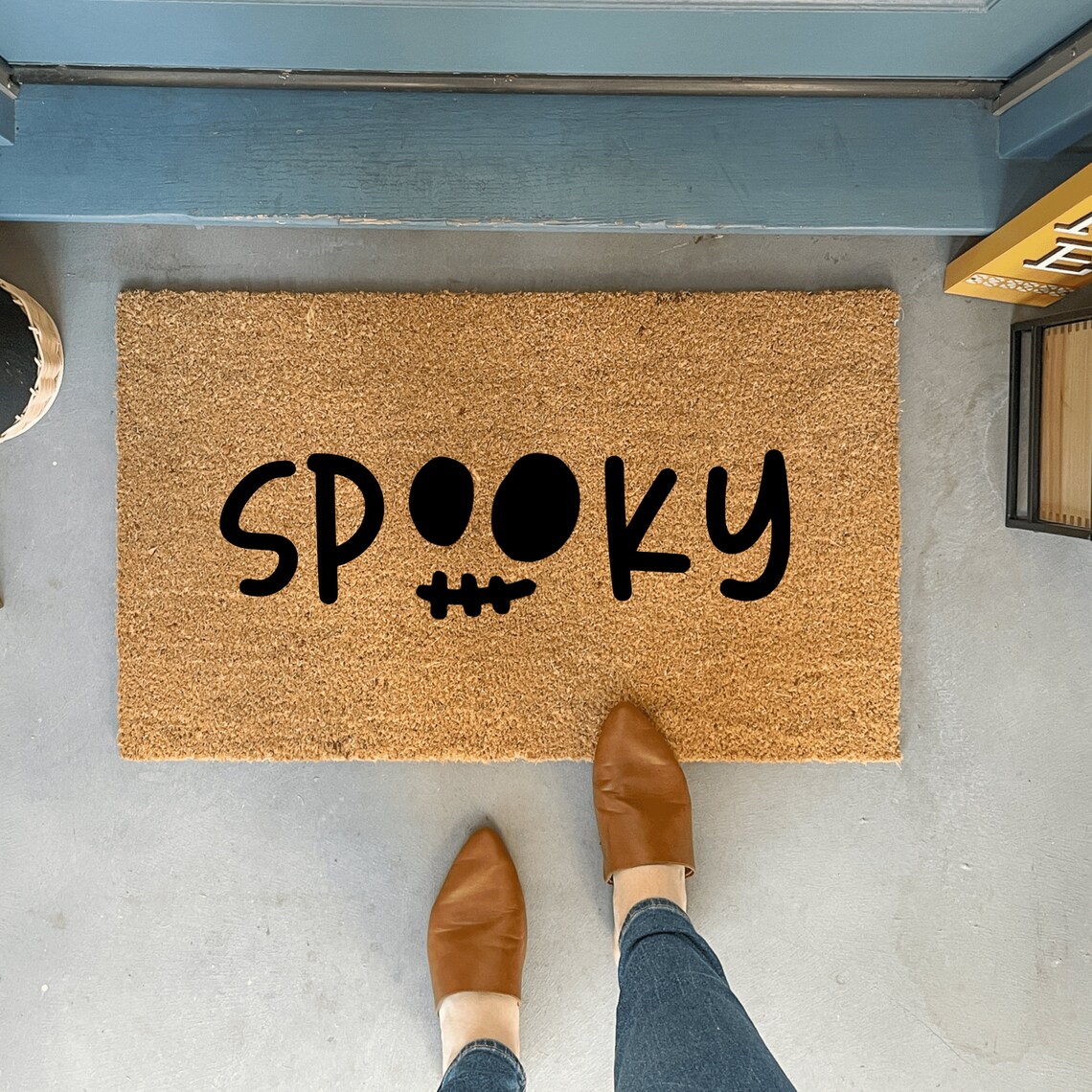 Halloween Doormat / Ghost Doormat / Scary Decor / Halloween Etsy