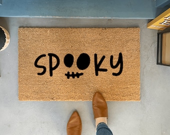 Halloween Doormat, Spooky Season, Ghost Doormat, Scary Decor, Halloween Decor, Boo Doormat, Halloween Decorations, Nickel Designs