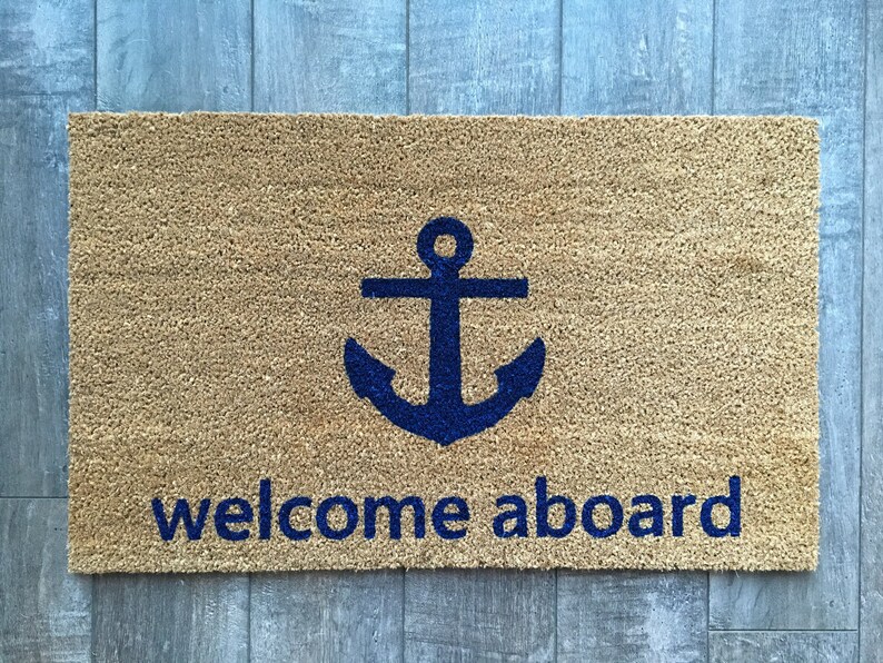 Personalized Beach Decor for Front Porch / Door Mat / Nautical Etsy