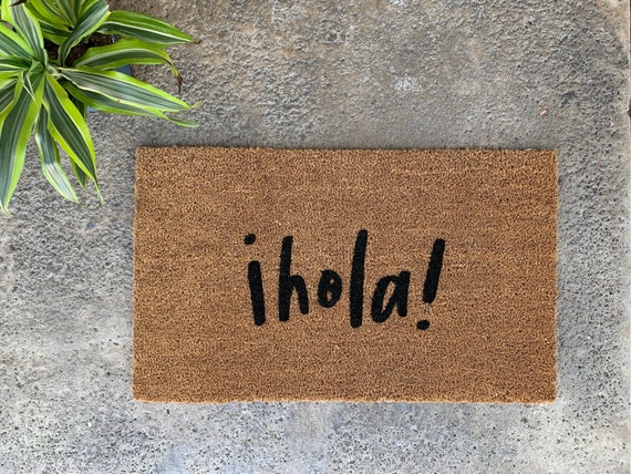 Hola Doormat For Front Porch Spanish Door Mat Etsy
