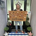 Fireworks Doormat Summer, Front Door Mat for Fourth of July, Summer Porch Decor, Red White Blue Decor, Patriotic Doormat, Summer Door Decor