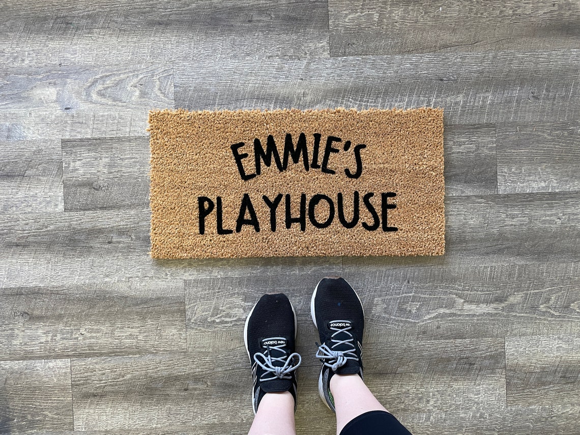 Playhouse Doormat Mini Doormat Playhouse Decor Name Door Etsy