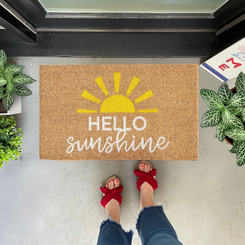NickelDesignsShop Hello Sunshine Doormat - Thumbnail 2