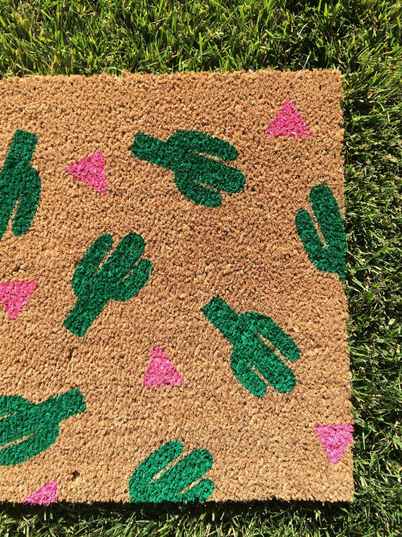 Cactus Plant Doormat / Cactus Decor / Succulent Gift / Custom Doormat / Front Door Mat / Summer Doormat / Modern Doormat / Snake Plant image 8