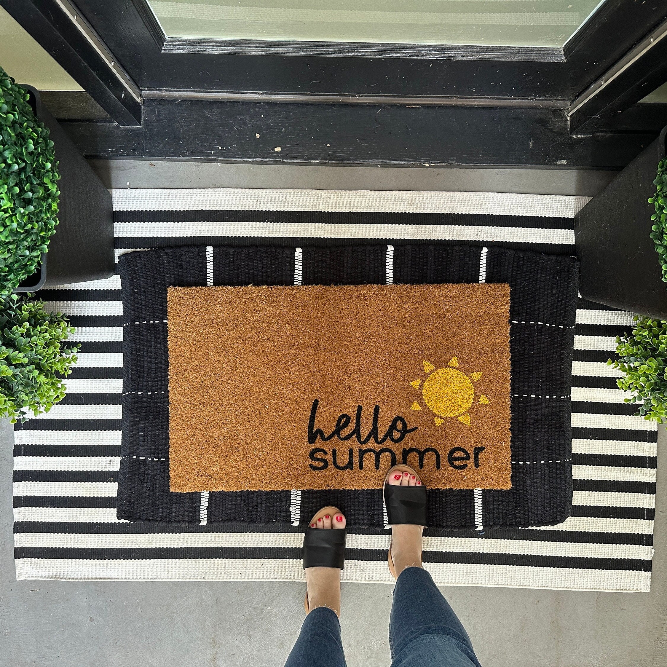Layered Doormats for Summer - Crazy Wonderful