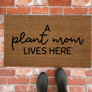 Plant Doormat, Birthday gift for Plant Mom, Plant Welcome Mat, Gift for Plant Lovers, Cactus Doormat, Funny Doormat Outdoor, Front Door Mat image 1