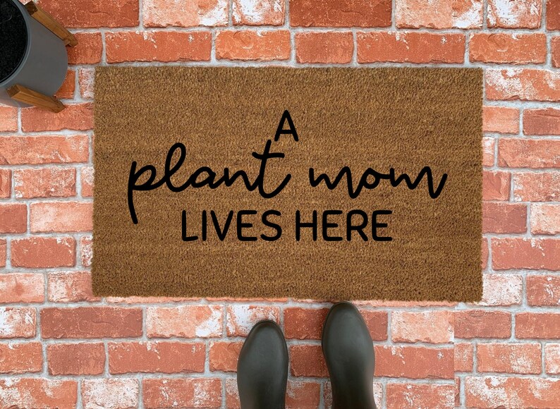 Plant Doormat, Birthday gift for Plant Mom, Plant Welcome Mat, Gift for Plant Lovers, Cactus Doormat, Funny Doormat Outdoor, Front Door Mat image 1