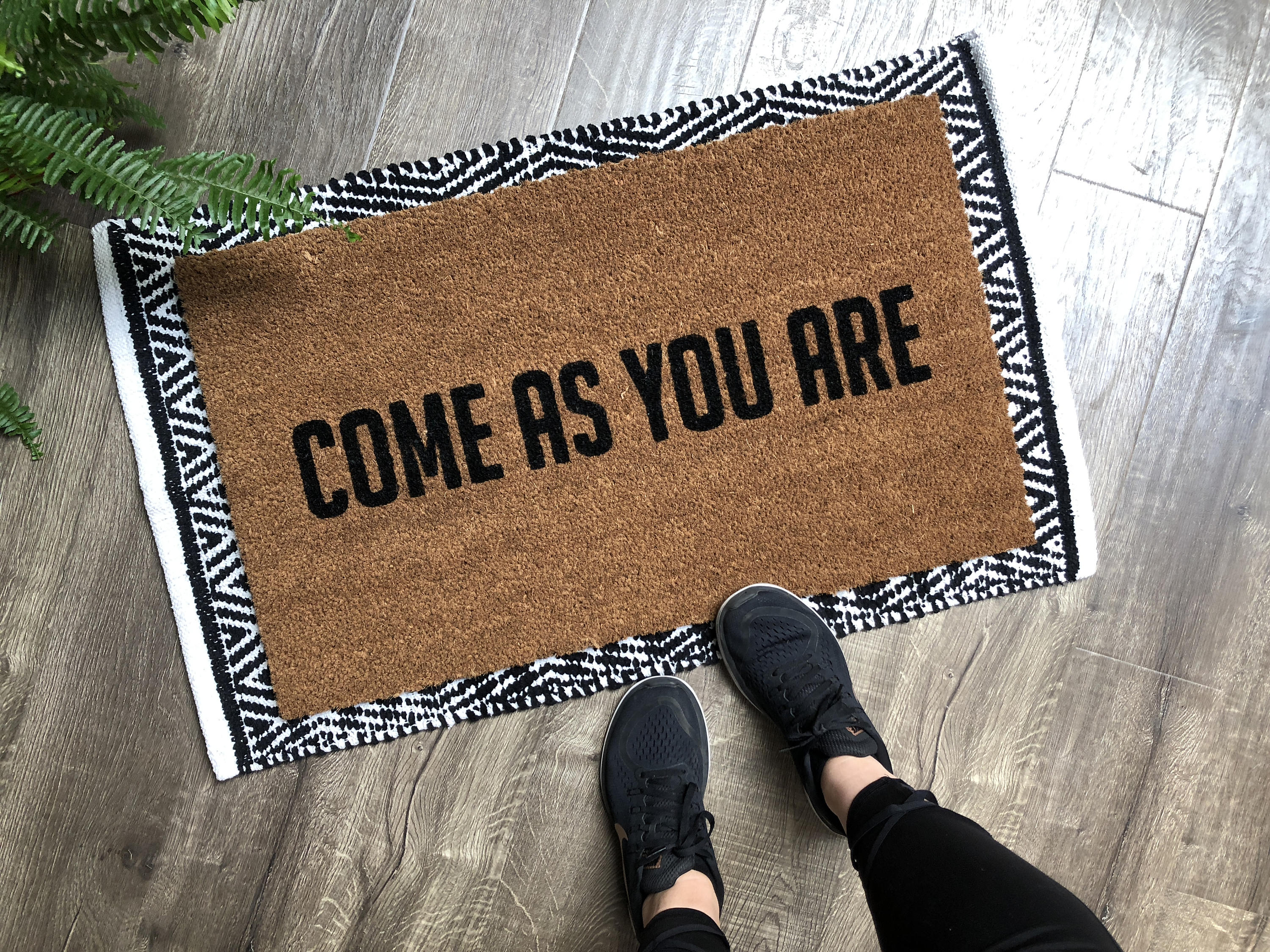 Come As You Are Doormat / Front Porch Decor / Funny Doormat / Etsy