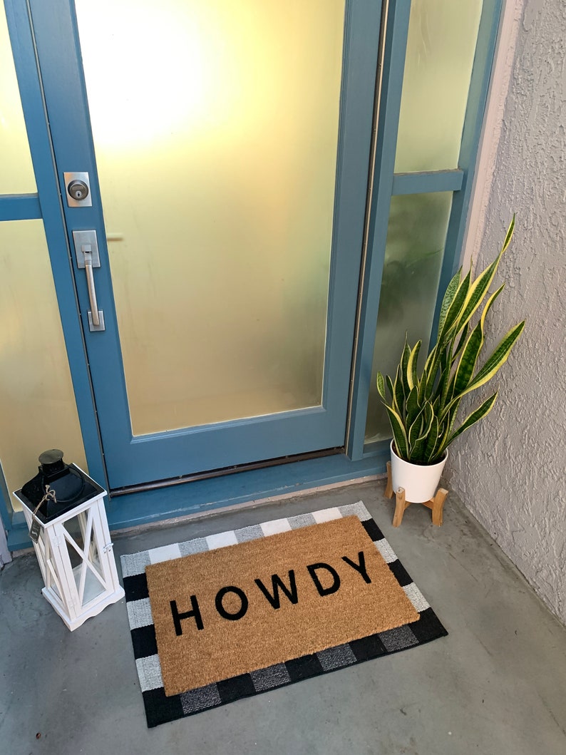 HOWDY Door Mat Modern Decor Mid-century Decor Welcome Mat | Etsy