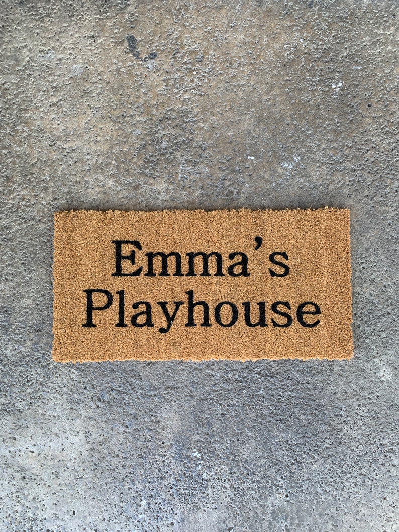 Custom Mini Doormat 24 Inch Small Doormat Monogram Welcome Mat Playhouse Door Mat Personalized Doormat Pet Bowl Rug Dog Doormat