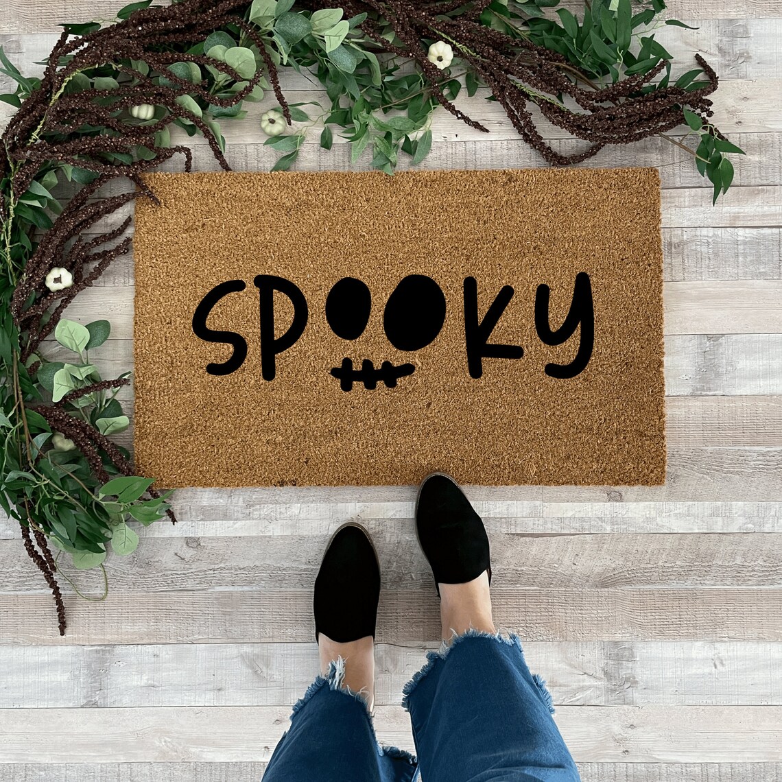 Halloween Doormat / Ghost Doormat / Scary Decor / Halloween Etsy