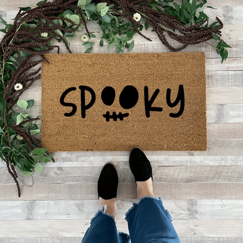 Halloween Doormat Spooky Season Ghost Doormat Scary Decor Etsy