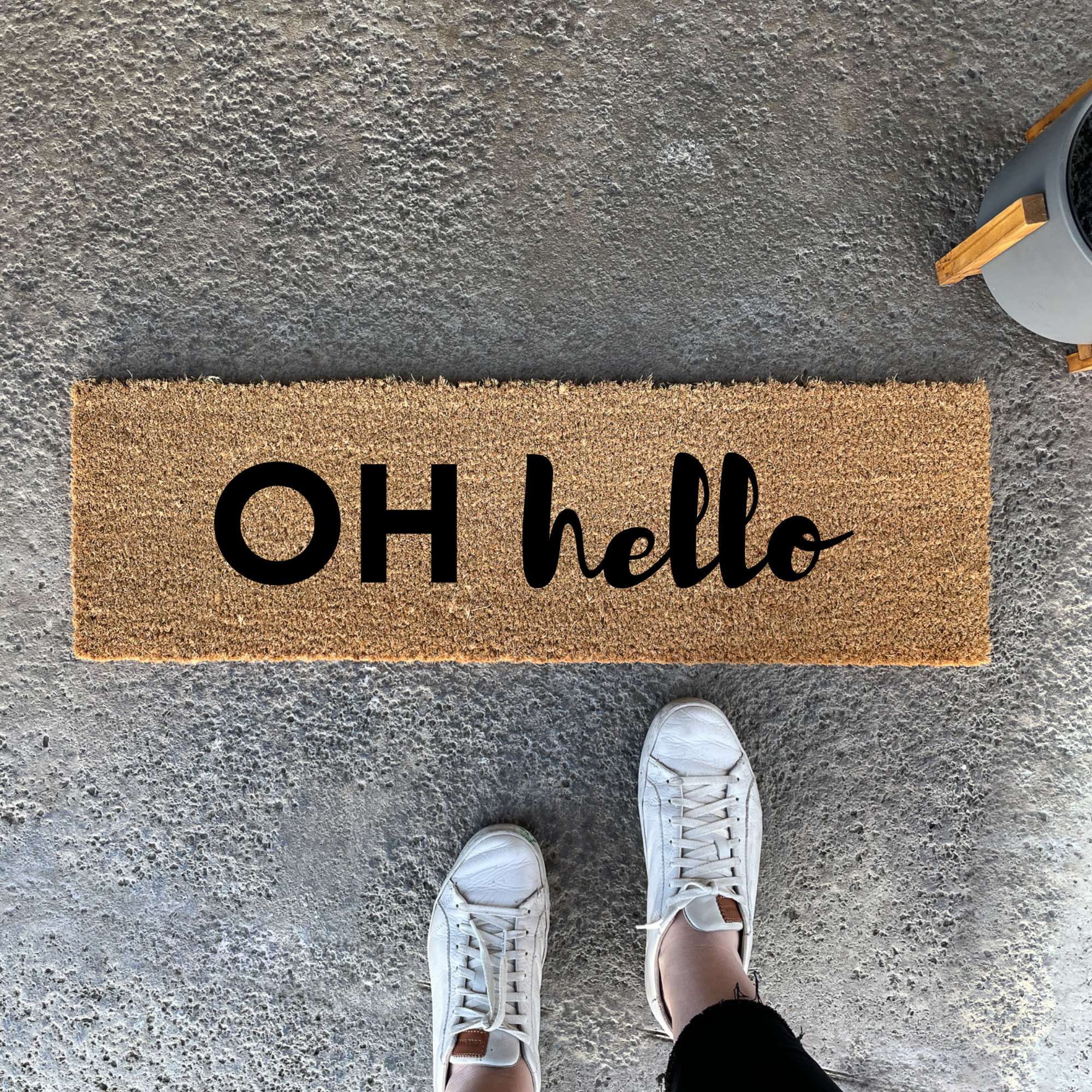 Skinny Doormat / Small Doormat / oh hello Mat / Etsy