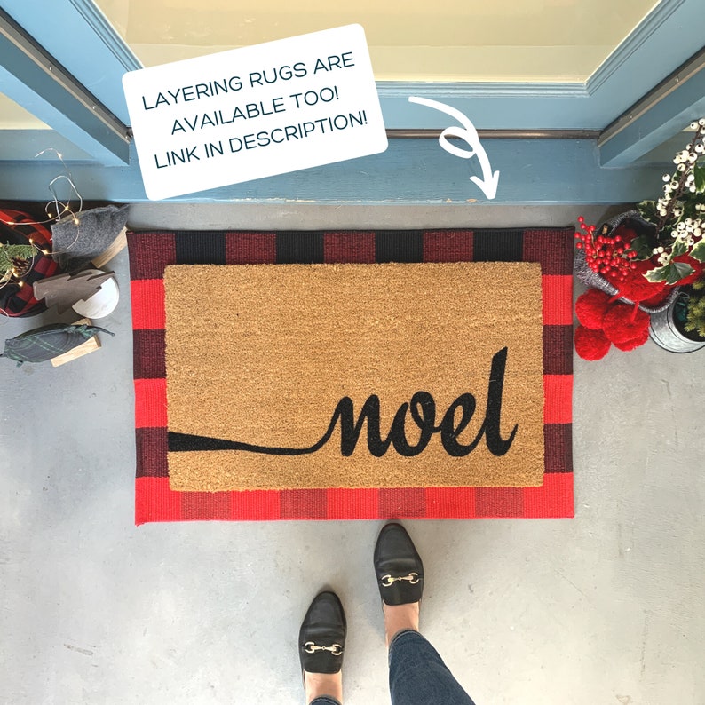 Christmas Doormat Holiday Door Mat Double Doormat for Front Etsy