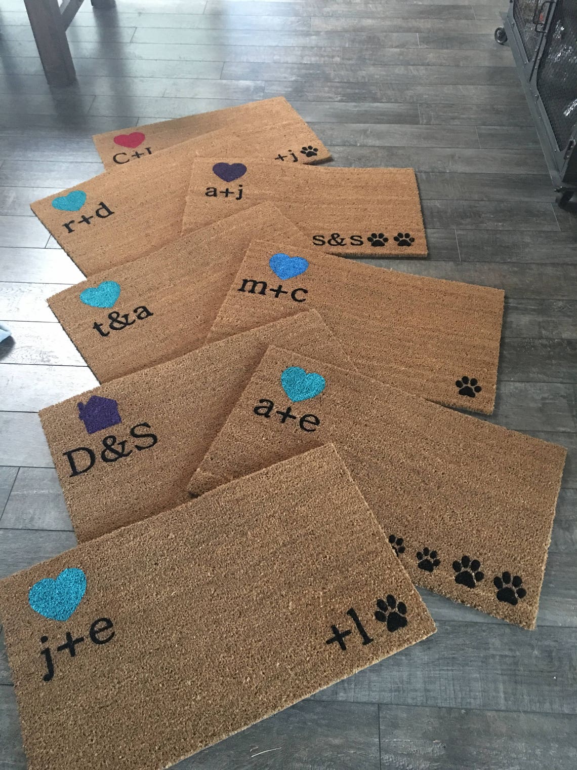 Custom Initials Doormat / Personalized Doormat / Custom Name Etsy