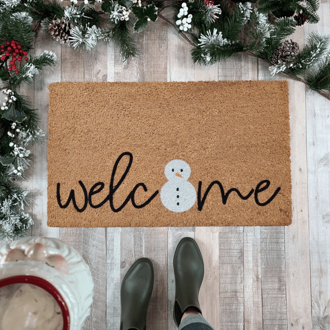 Snowman Doormat, Winter Doormat, Christmas Doormat, Patio Decor