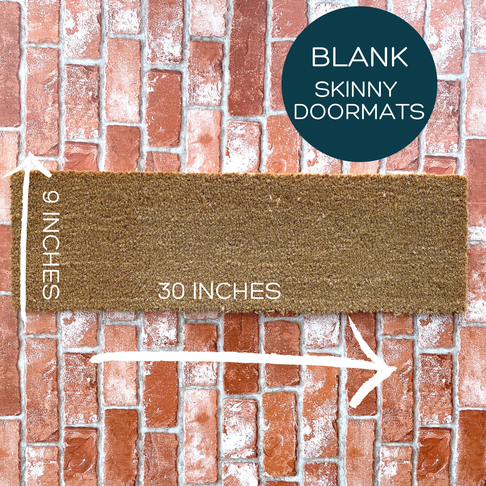 Skinny Doormat Plain Small Doormat Blank Doormats Etsy