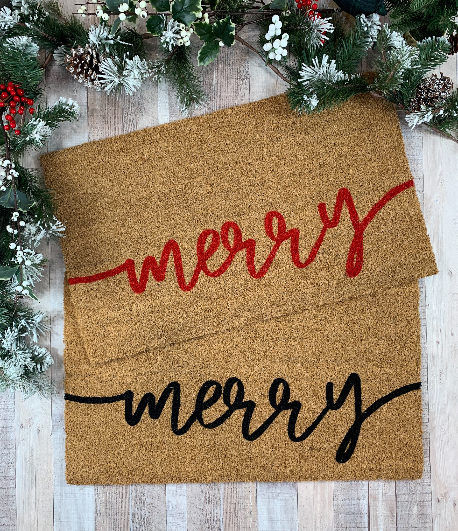 Christmas Doormat Winter Doormat Front Door Mat Holiday Etsy