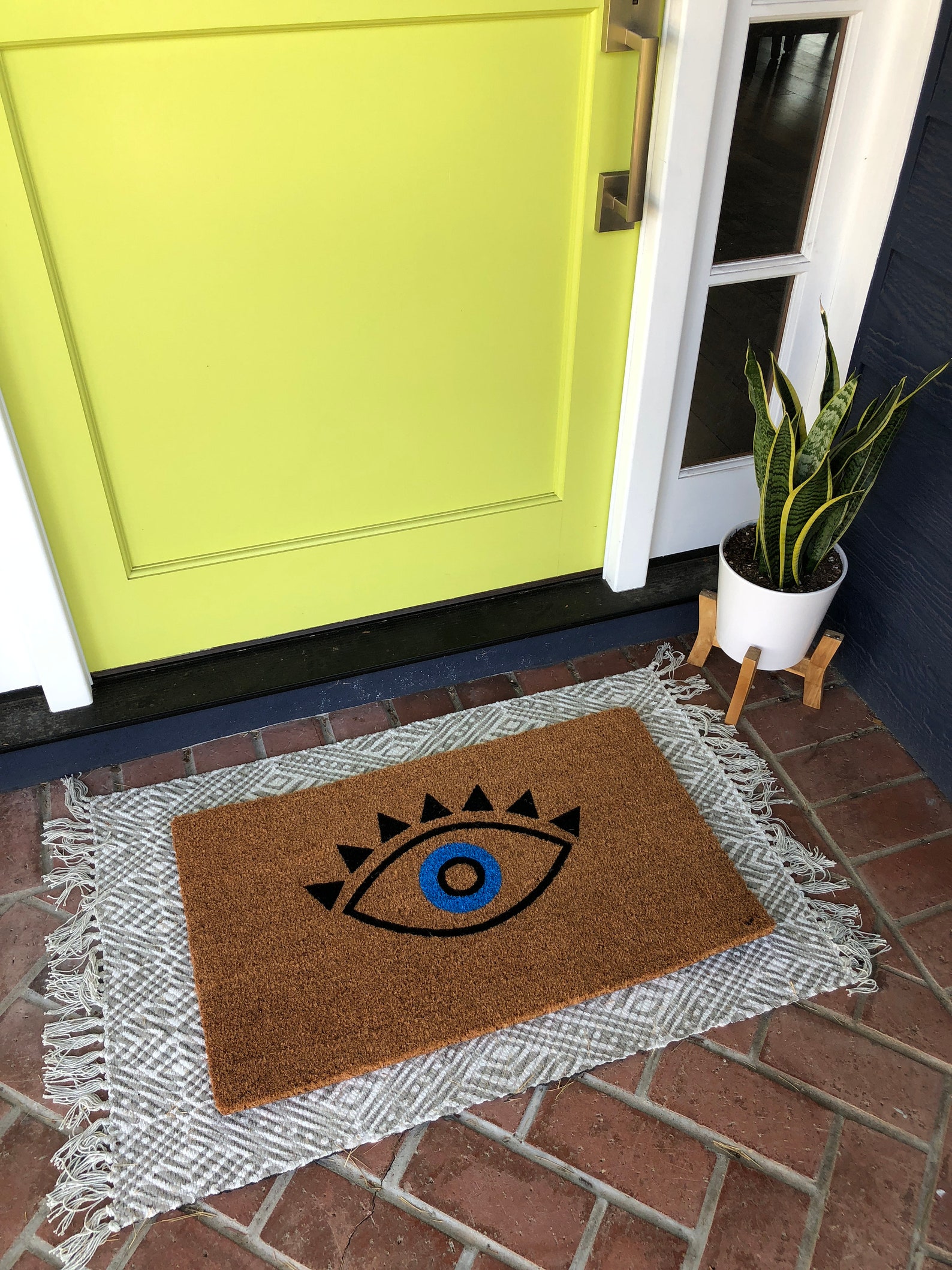 Evil Eye Doormat / Boho Doormat / Rug / Custom Mat / Etsy