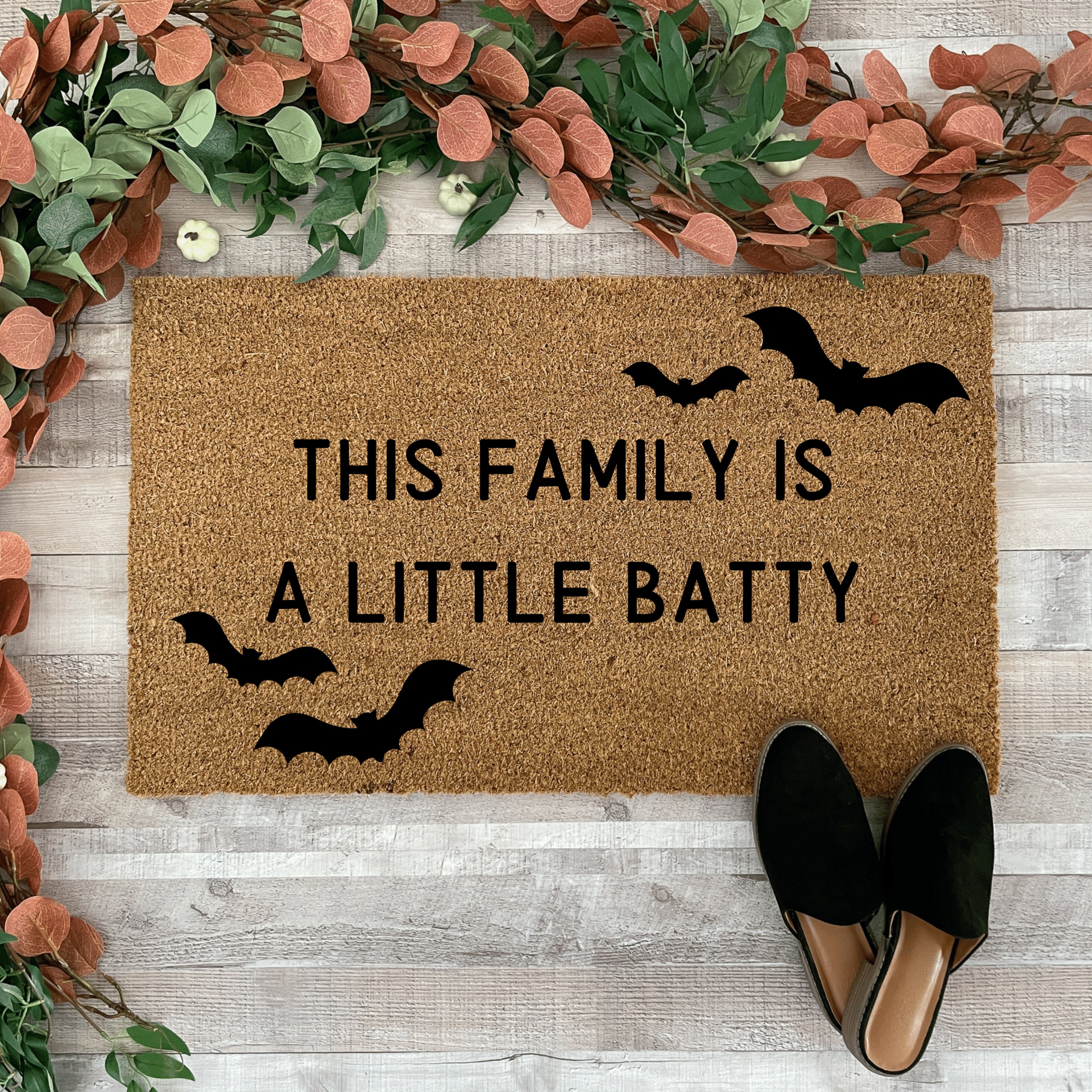 Discover Bat Door Mat, Halloween Front Doormat