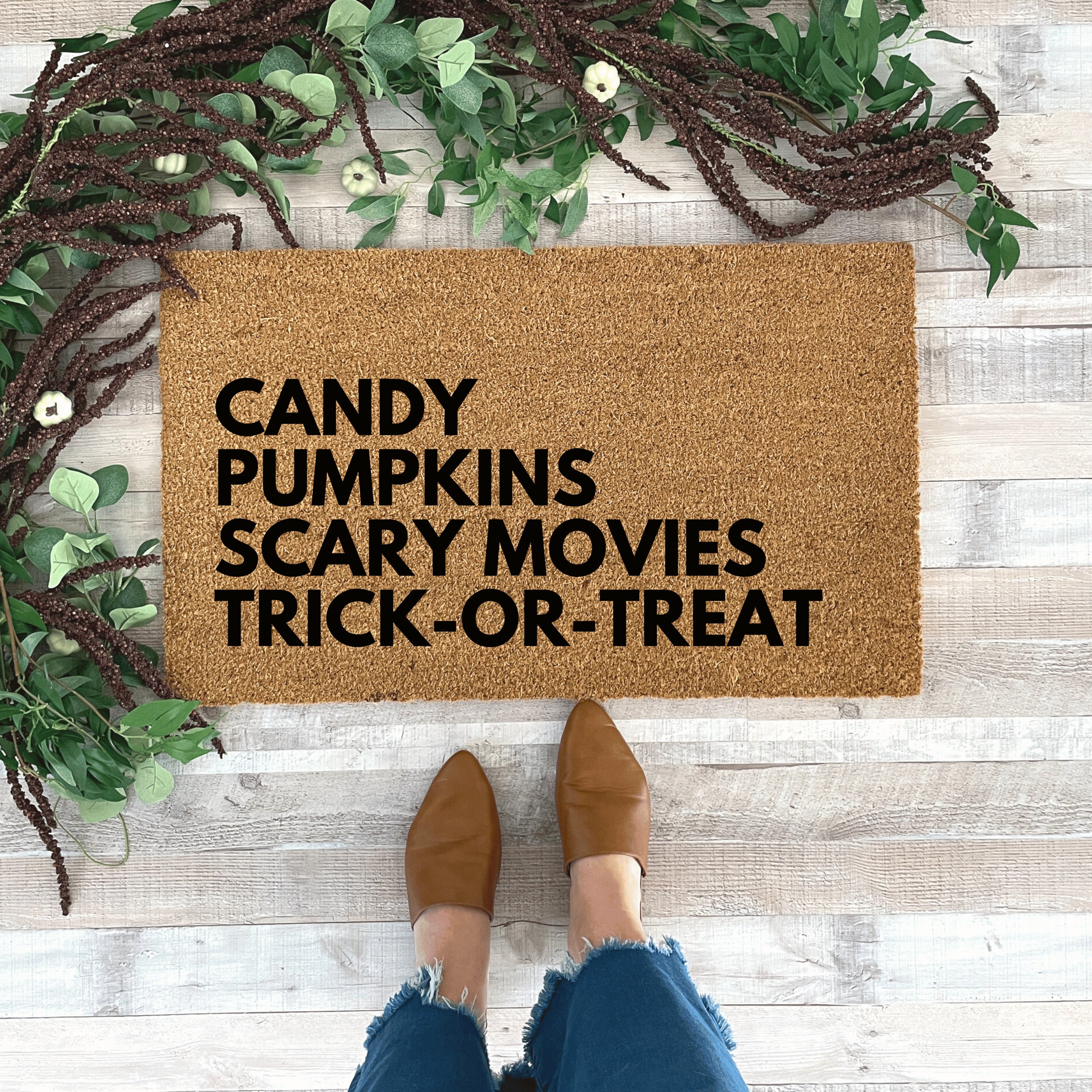 Discover Funny Halloween Front Doormat