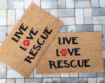 Dog Doormat, Cat Decor for Home, Rescue Dog Gift, dog welcome mat, Dog gifts for women, dog lover gift, dog mom gift, Doormat Outdoor, Coir
