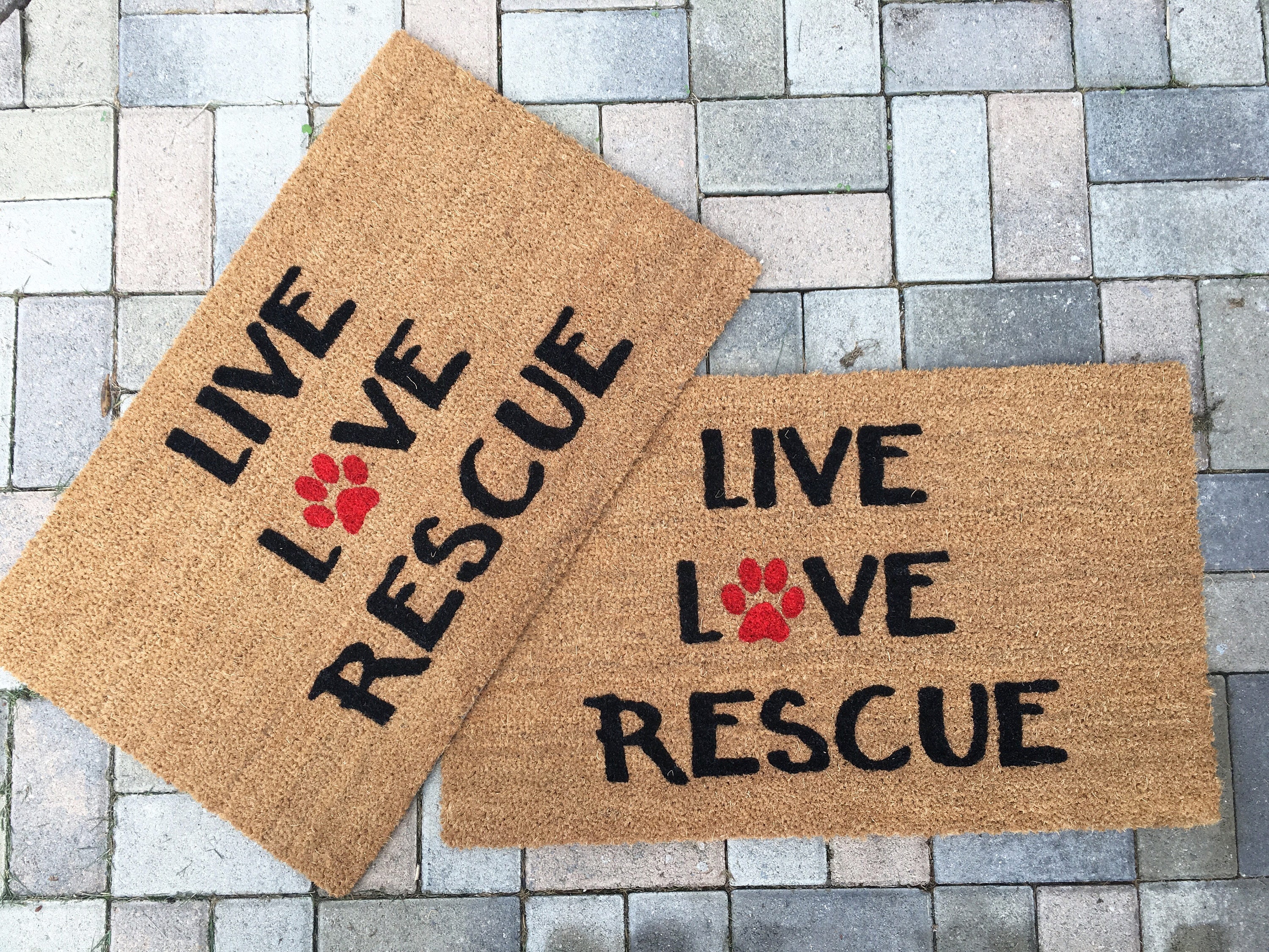 Dog Doormat / Cat Doormat / Animal Rescue / Custom Doormat / Etsy