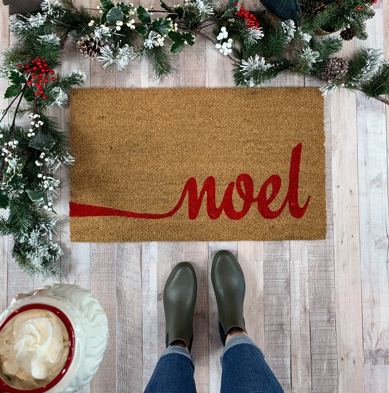 Christmas Doormat Holiday Door Mat Double Doormat for Front Etsy