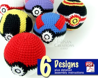 Crochet Creations: Juggle Balls Set 1 Musterbuch - Pokeball inspirierte Designs