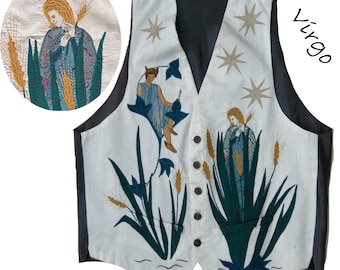 Silk Waistcoat or Vest with an appliquéd and embroidered front. For special occasions and a lifetime's enjoyment. As unique as you are.