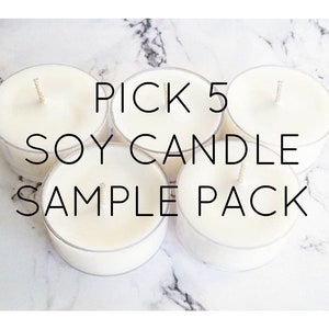 Pick 5 Soy Candle Sample Pack image 1