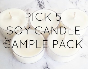 Pick 5 Soy Candle Sample Pack